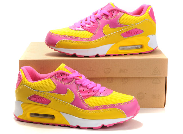 Nike Air Max Shoes Womens Pink/Yellow Online